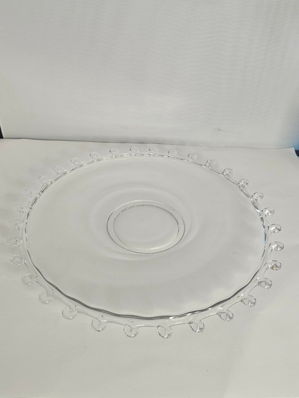Heisey Lariat Serving Platter loop edge 14" Torte Cake Plate party appetizer 50s - Picture 4 of 6